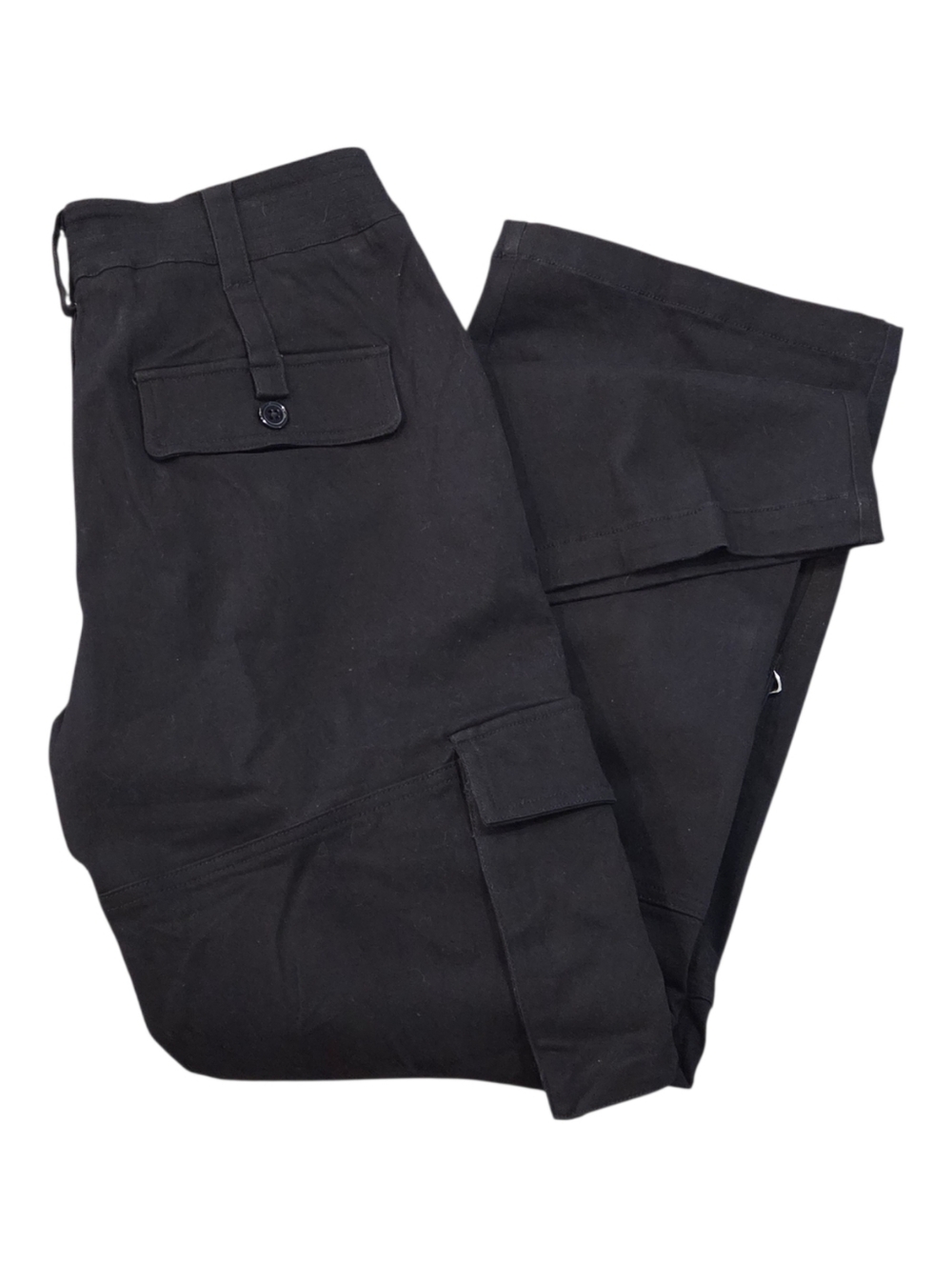Flamigals, High Rise, Wide Leg, Women's Black Utility Pants, Size Large